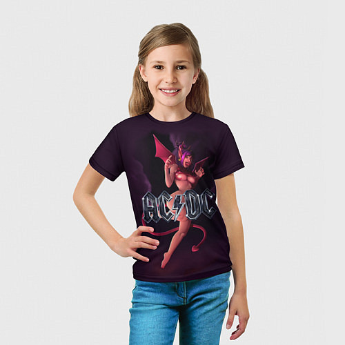 Детская футболка AC/DC: Devil Girl / 3D-принт – фото 5