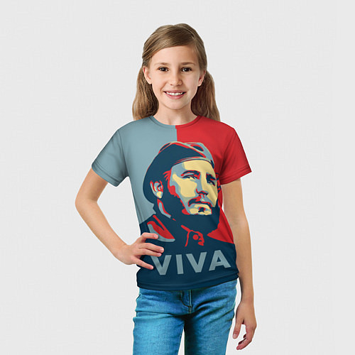Детская футболка Фидель Кастро / 3D-принт – фото 5
