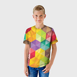 Футболка детская Цветные зонтики, цвет: 3D-принт — фото 2