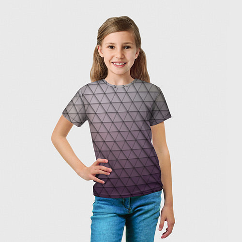 Детская футболка Кольчуга из треугольников / 3D-принт – фото 5