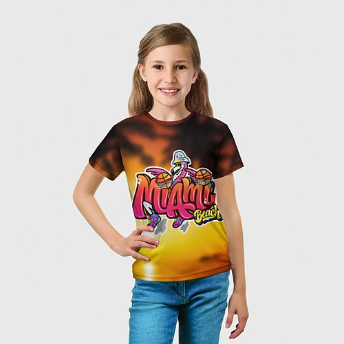 Детская футболка Miami Beach / 3D-принт – фото 5