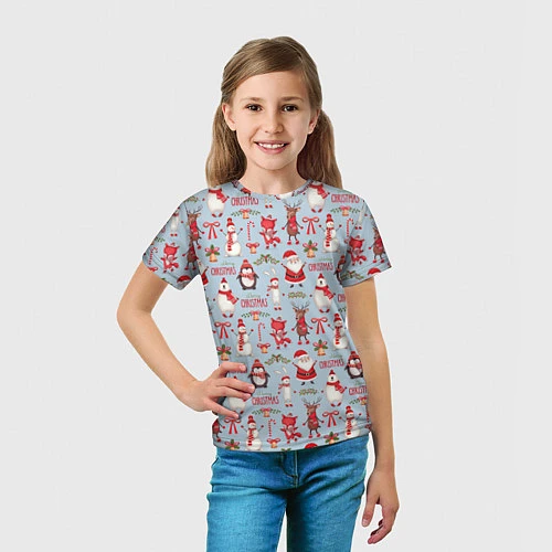 Детская футболка Рождественская Милота / 3D-принт – фото 5