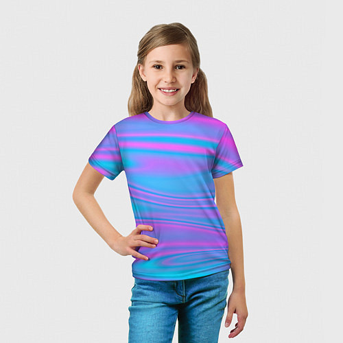 Детская футболка Глянцевые линии / 3D-принт – фото 5