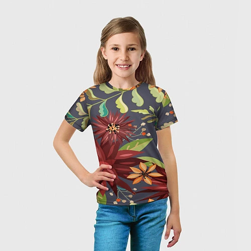 Детская футболка Цветочки / 3D-принт – фото 5