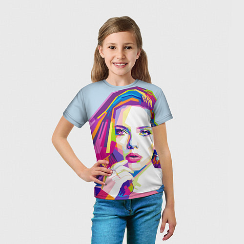 Детская футболка Scarlett Johansson / 3D-принт – фото 5
