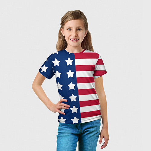 Детская футболка USA Flag / 3D-принт – фото 5