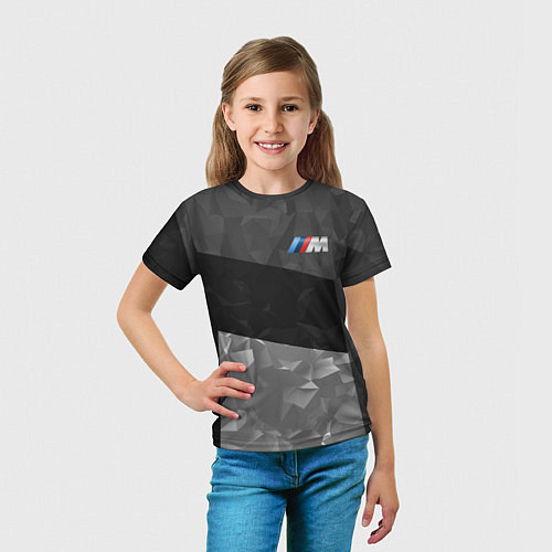 Детская футболка BMW: Black Design / 3D-принт – фото 5