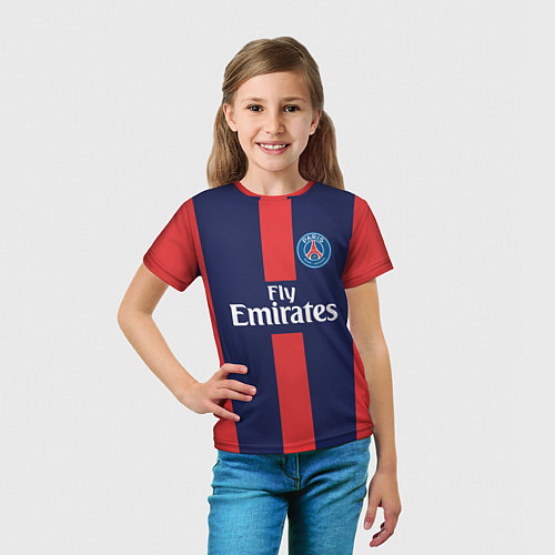 Детская футболка PSG FC: Red 2018 / 3D-принт – фото 5