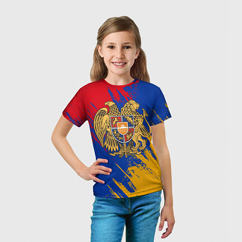 Детская футболка Герб и флаг Армении / 3D-принт – фото 5