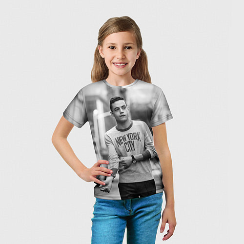 Детская футболка Rami Malek / 3D-принт – фото 5