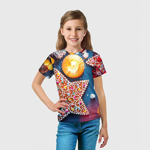Детская футболка Новогодняя фантазия / 3D-принт – фото 5