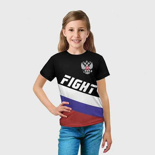 Детская футболка Fight Russia / 3D-принт – фото 5