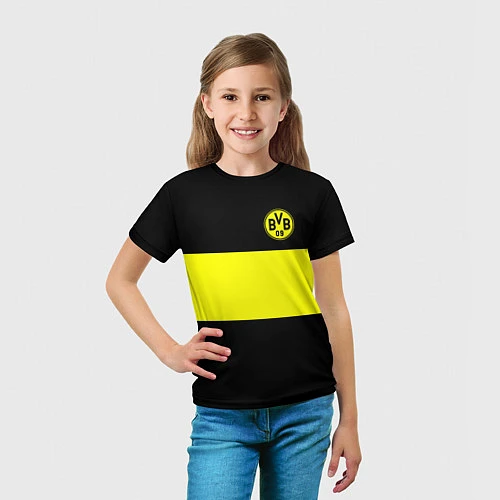 Детская футболка Borussia 2018 Black and Yellow / 3D-принт – фото 5
