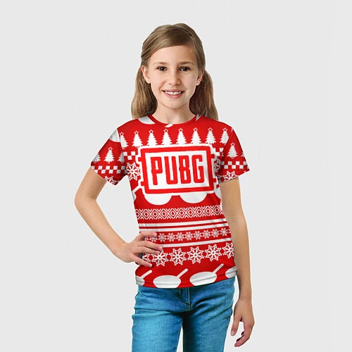 Детская футболка PUBG: New Year / 3D-принт – фото 5