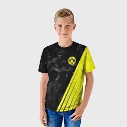 Футболка детская FC Borussia Dortmund: Abstract, цвет: 3D-принт — фото 2