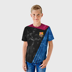 Футболка детская FC Barcelona: Abstract, цвет: 3D-принт — фото 2