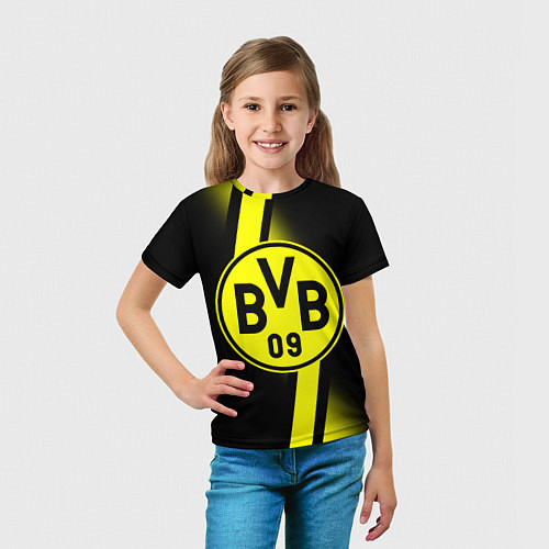 Детская футболка FC Borussia Dortmund: Storm / 3D-принт – фото 5