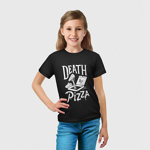 Детская футболка Death By Pizza / 3D-принт – фото 5