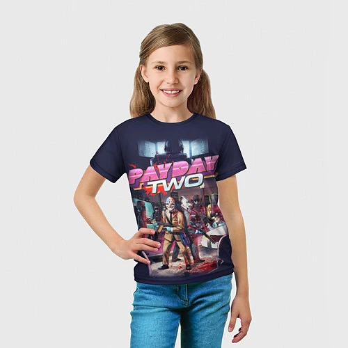 Детская футболка Payday Two / 3D-принт – фото 5