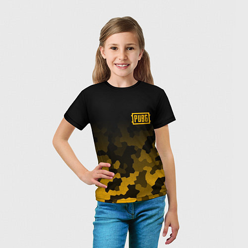 Детская футболка PUBG: Military Honeycomb / 3D-принт – фото 5