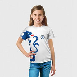 Футболка детская FC Chelsea: White Lion, цвет: 3D-принт — фото 2