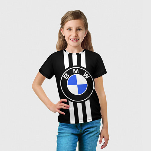 Детская футболка BMW: White Strips / 3D-принт – фото 5