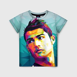 Футболка детская Cristiano Ronaldo Art, цвет: 3D-принт