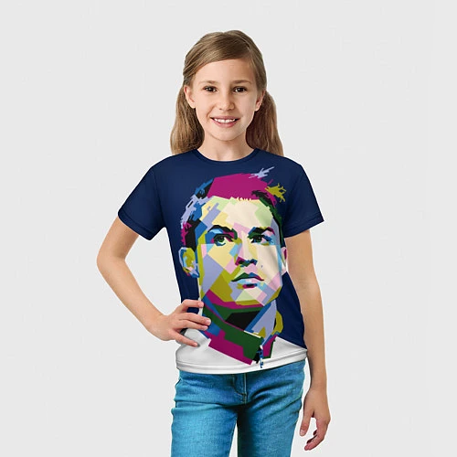 Детская футболка Cristiano Ronaldo Art / 3D-принт – фото 5