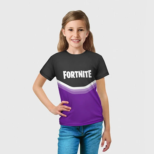 Детская футболка Fortnite Violet / 3D-принт – фото 5
