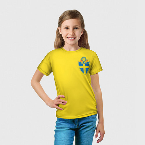 Детская футболка Сборная Швеции / 3D-принт – фото 5