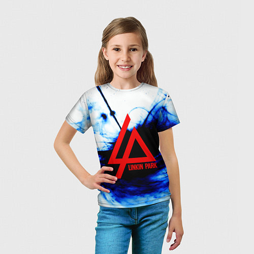 Детская футболка Linkin Park blue smoke / 3D-принт – фото 5