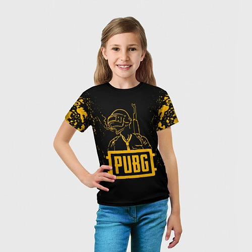 Детская футболка PUBG: Black Soldier / 3D-принт – фото 5