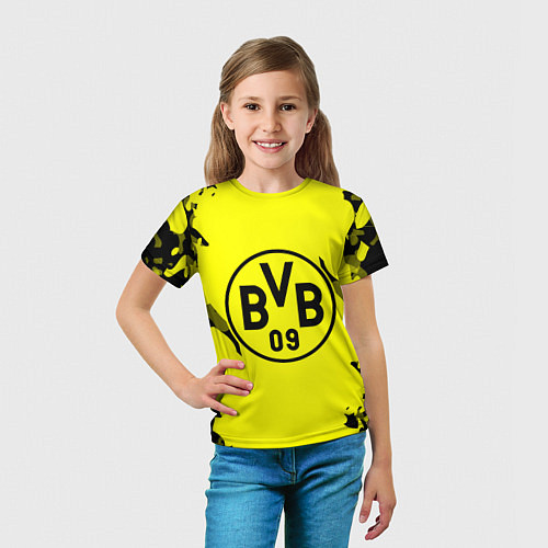 Детская футболка FC Borussia Dortmund: Yellow & Black / 3D-принт – фото 5