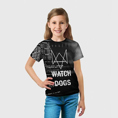 Детская футболка Watch Dogs: Hacker / 3D-принт – фото 5