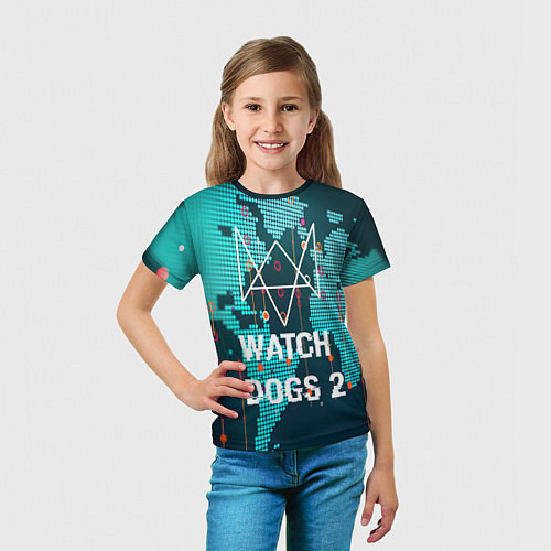 Детская футболка Watch Dogs 2: Network Hack / 3D-принт – фото 5