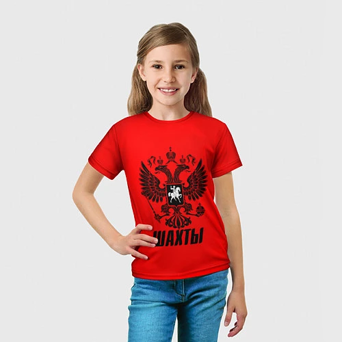 Детская футболка Красные Шахты / 3D-принт – фото 5