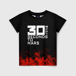 Футболка детская 30 Seconds to Mars: Red Flame, цвет: 3D-принт