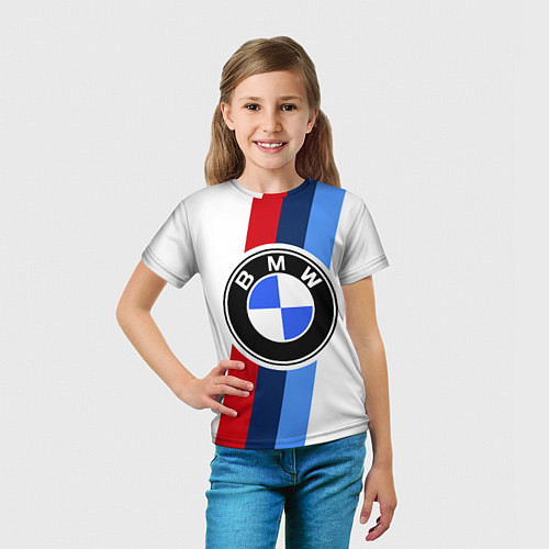 Детская футболка BMW M: White Sport / 3D-принт – фото 5