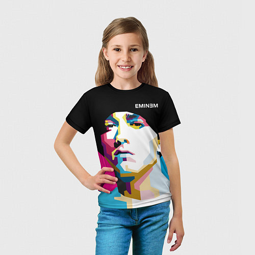 Детская футболка Eminem Poly Art / 3D-принт – фото 5