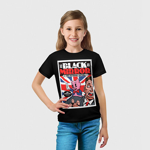 Детская футболка Black Mirror: Pig Poster / 3D-принт – фото 5