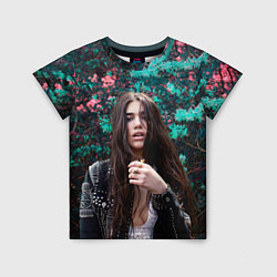 Футболка детская Dua Lipa: Floral, цвет: 3D-принт