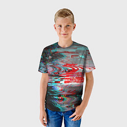 Футболка детская Glitch effect, цвет: 3D-принт — фото 2