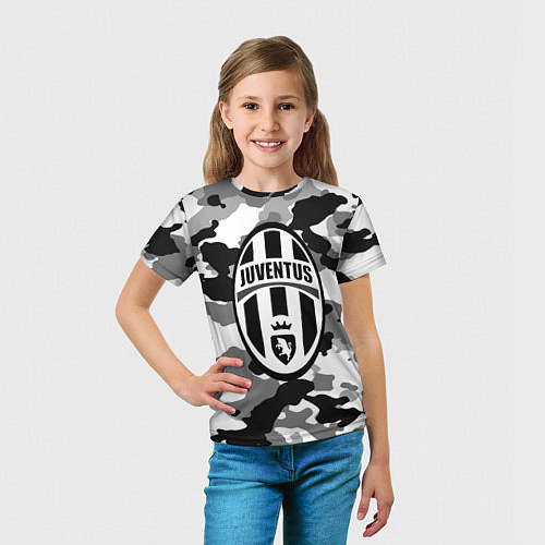 Детская футболка FC Juventus: Camouflage / 3D-принт – фото 5