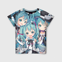 Футболка детская Hatsune Miku, цвет: 3D-принт