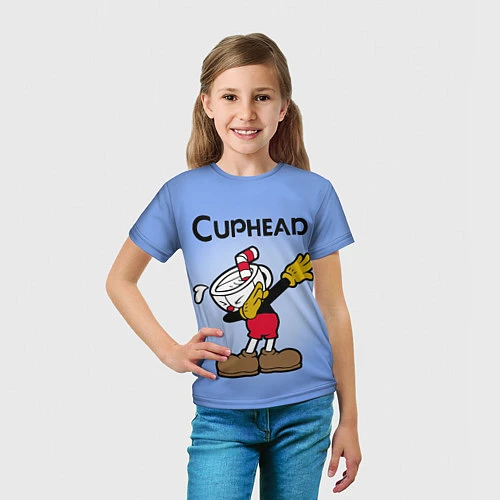 Детская футболка Cuphead Dab / 3D-принт – фото 5