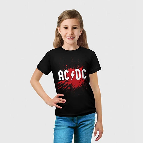 Детская футболка AC/DC: Red Spot / 3D-принт – фото 5