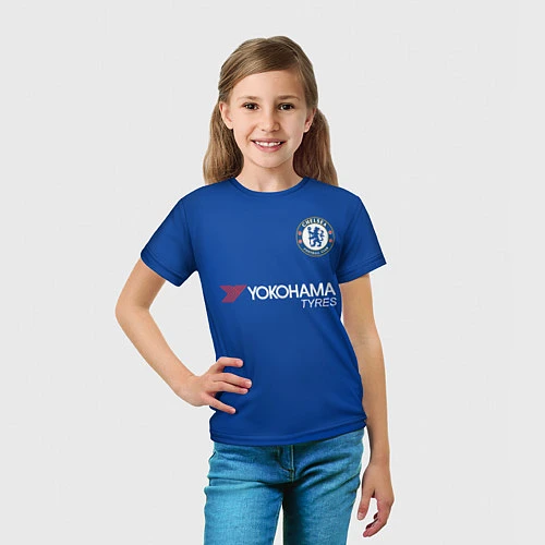 Детская футболка ФК Челси: Эден Азар 18 / 3D-принт – фото 5