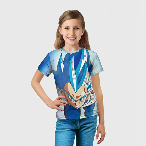Детская футболка DBZ: Blue Rage / 3D-принт – фото 5