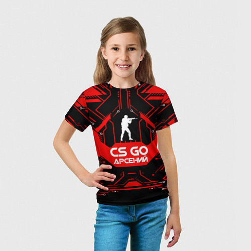 Детская футболка CS:GO - Арсений / 3D-принт – фото 5