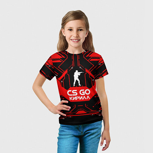 Детская футболка CS:GO - Кирилл / 3D-принт – фото 5